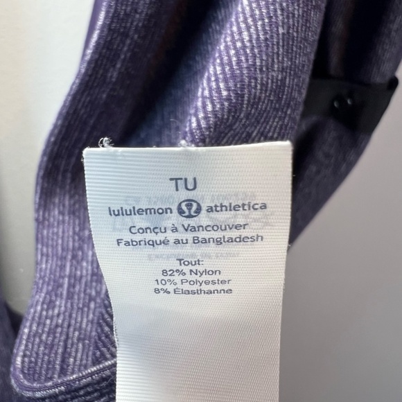 Lululemon Vinyasa Reversible Scarf Purple Striped Snaps Sweat Wicking Breathable - Picture 7 of 12